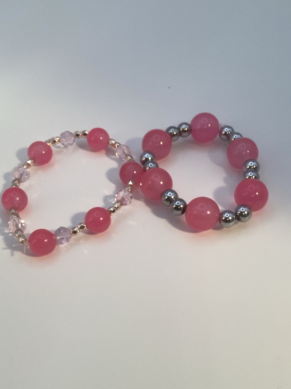 Pink Beaded Stretch Bracelet Set - Women's Jewelry - Picture 8 of 8
